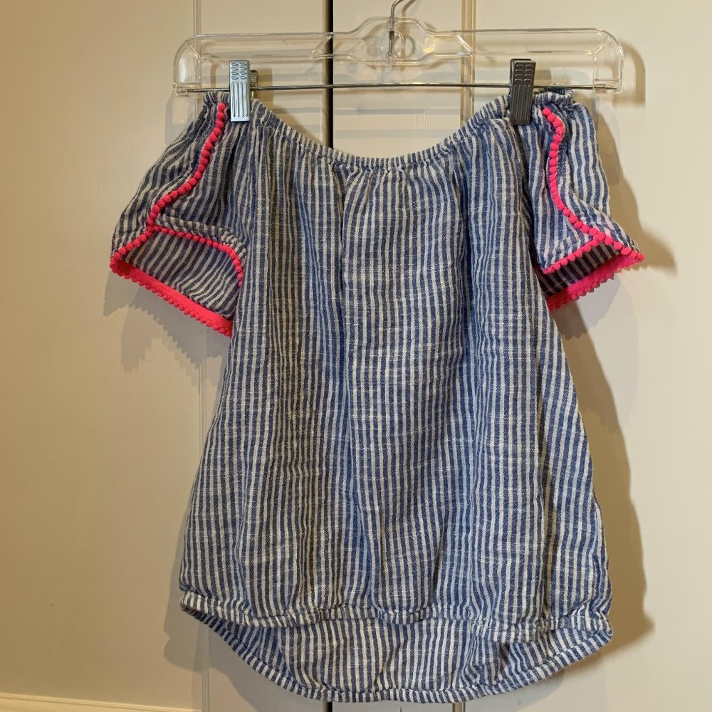 Old Navy Blue and White Striped Top